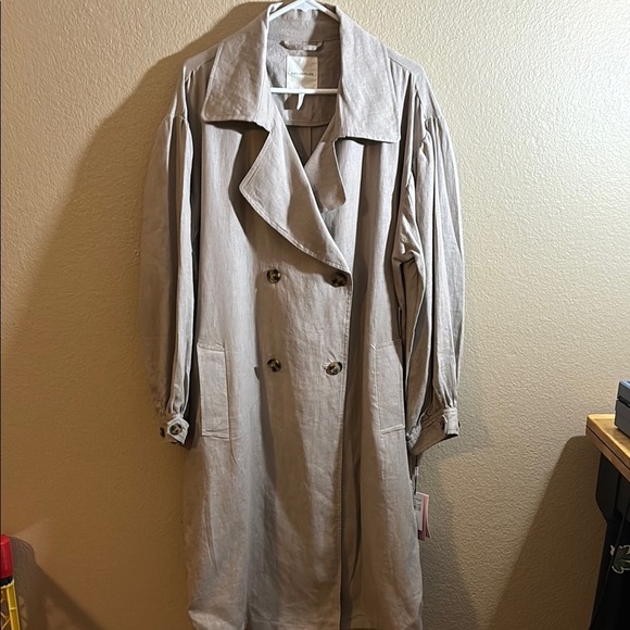 Avec Les Filles Trench Coat Tan Sz XL - Picture 1 of 11